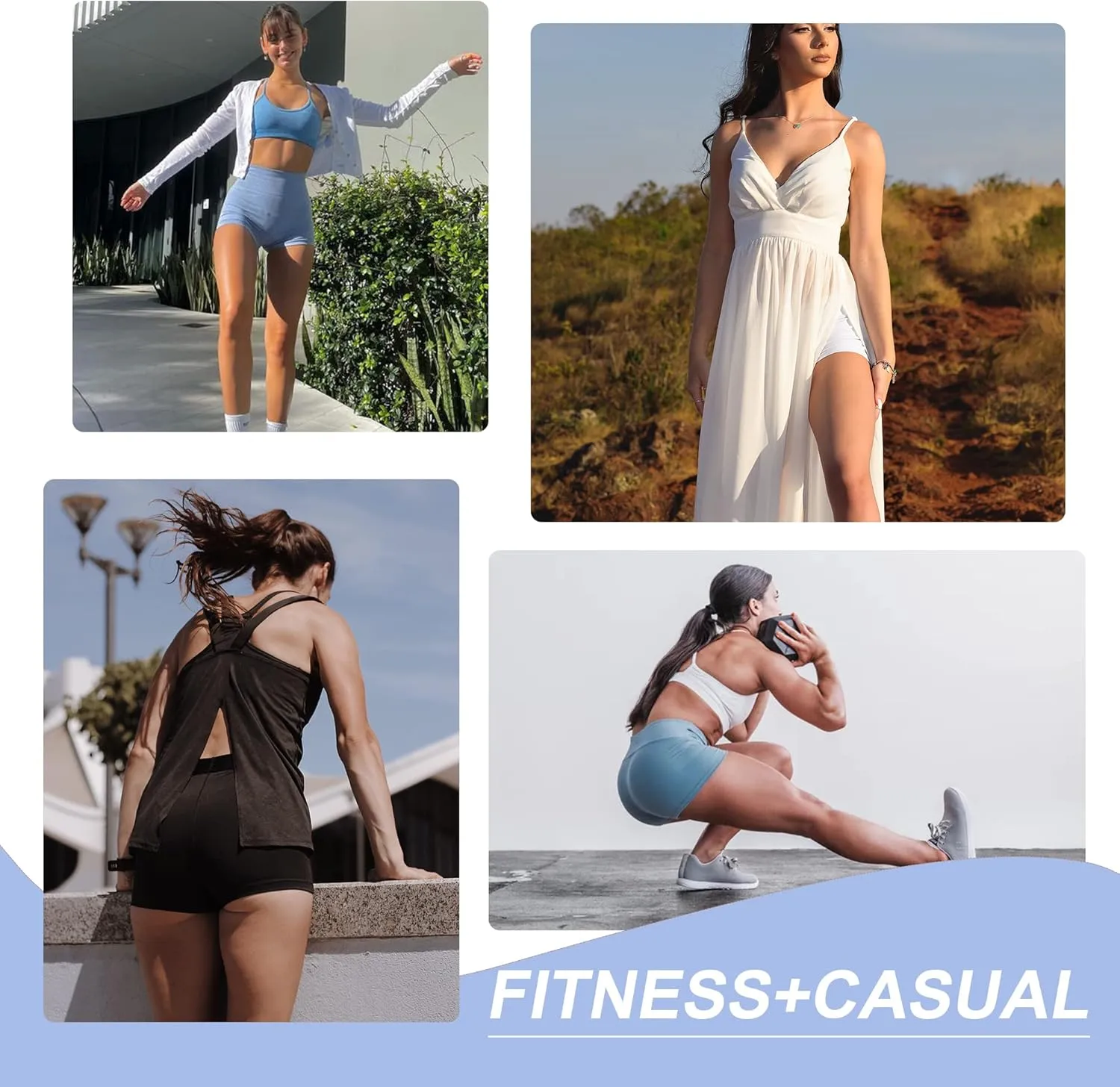 CAMPSNAIL Workout Biker Shorts Women - 3"/5"/8" High Waisted Tummy Control Spandex Booty Volleyball Shorts for Yoga Dance