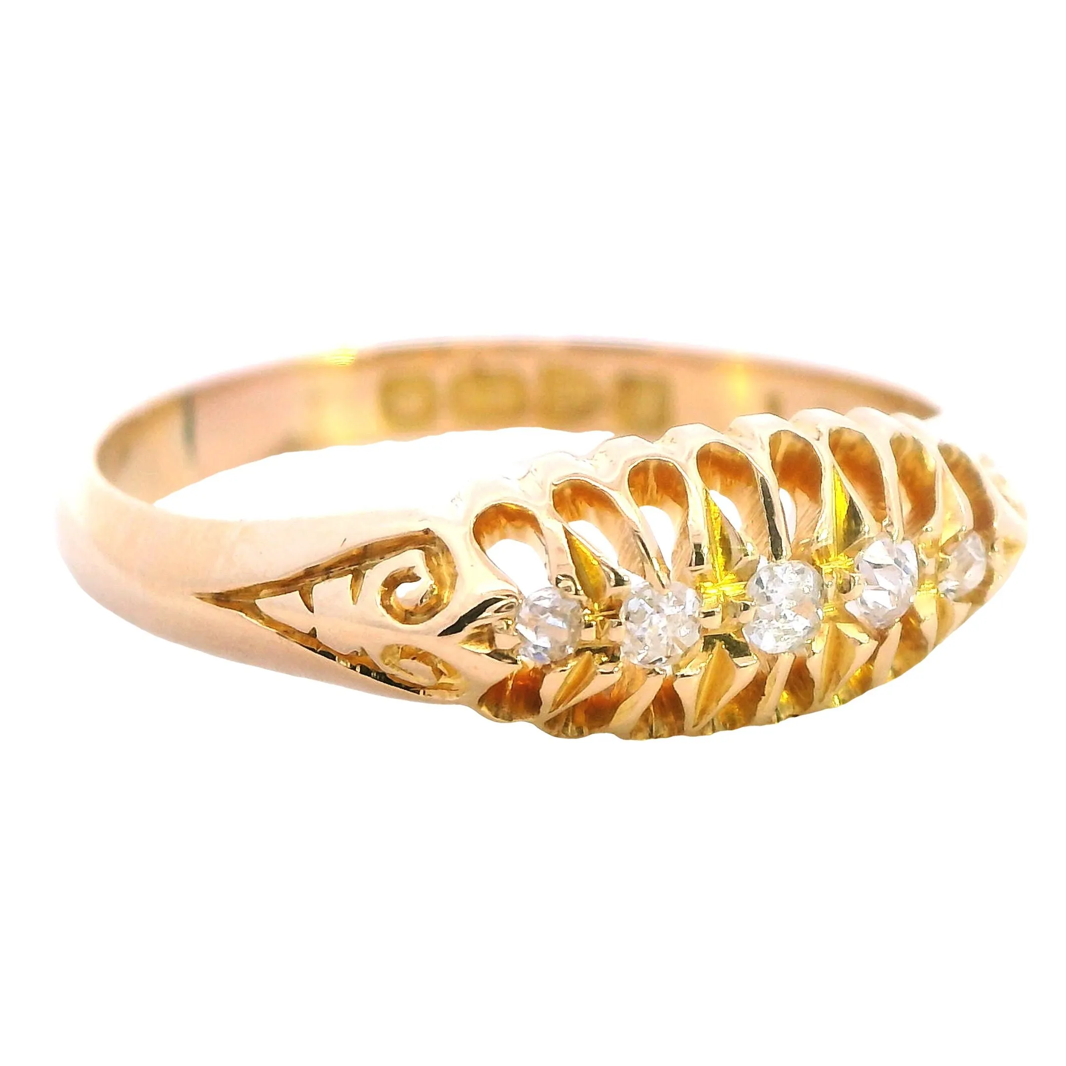 Captivating 18ct Gold Old Mine Cut Diamond Ring - A Tale of Romance & Elegance