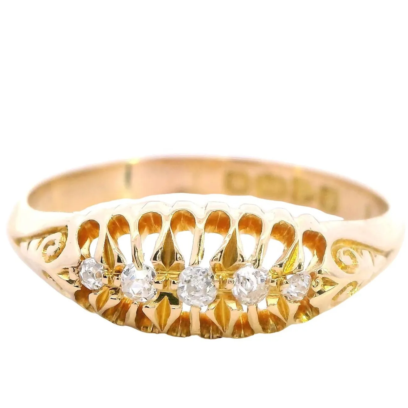 Captivating 18ct Gold Old Mine Cut Diamond Ring - A Tale of Romance & Elegance