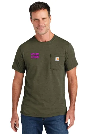 Carhartt Force Custom Pockets T-Shirts, Basil Heather