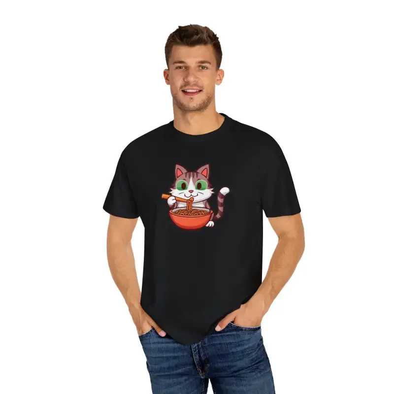 Cat Slurping Noodles Tee Purrfectly Cozy