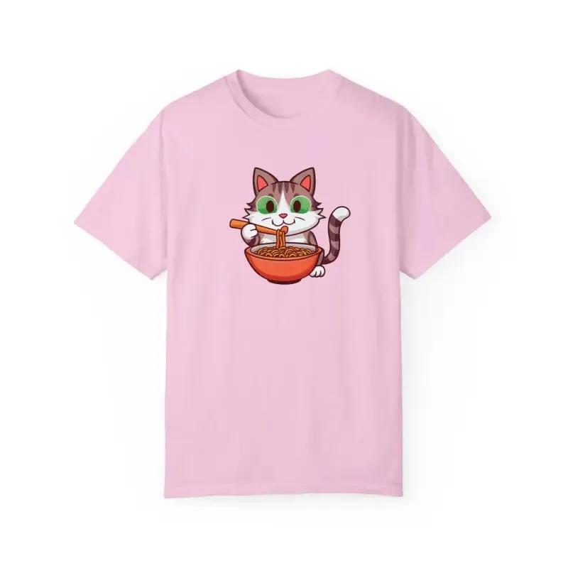 Cat Slurping Noodles Tee Purrfectly Cozy