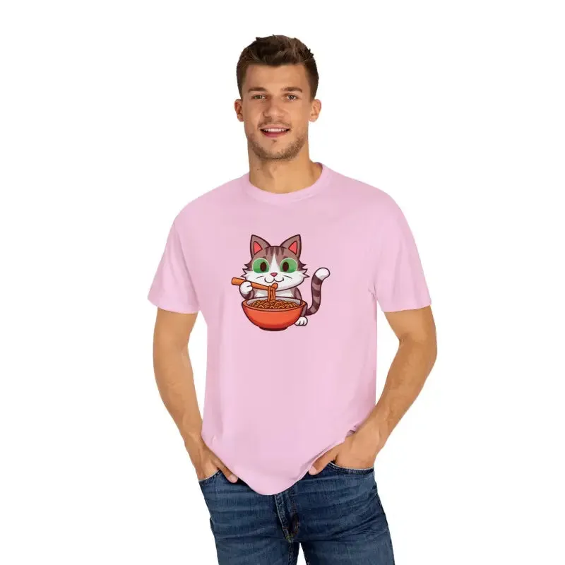 Cat Slurping Noodles Tee Purrfectly Cozy