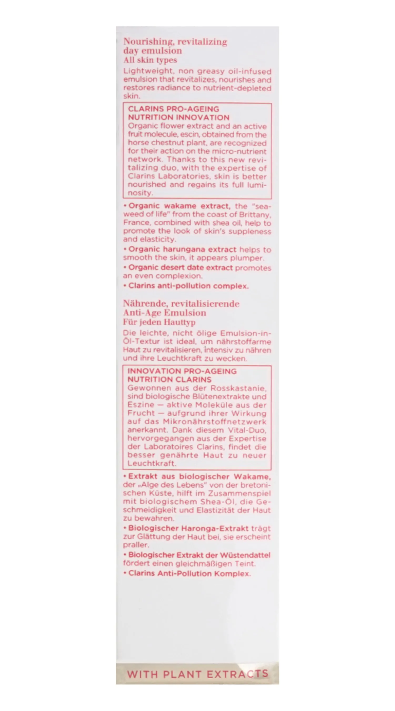 Clarins Nutri Lumiere Nourishing, Revitalizing Day Emulsion 1.6 OZ