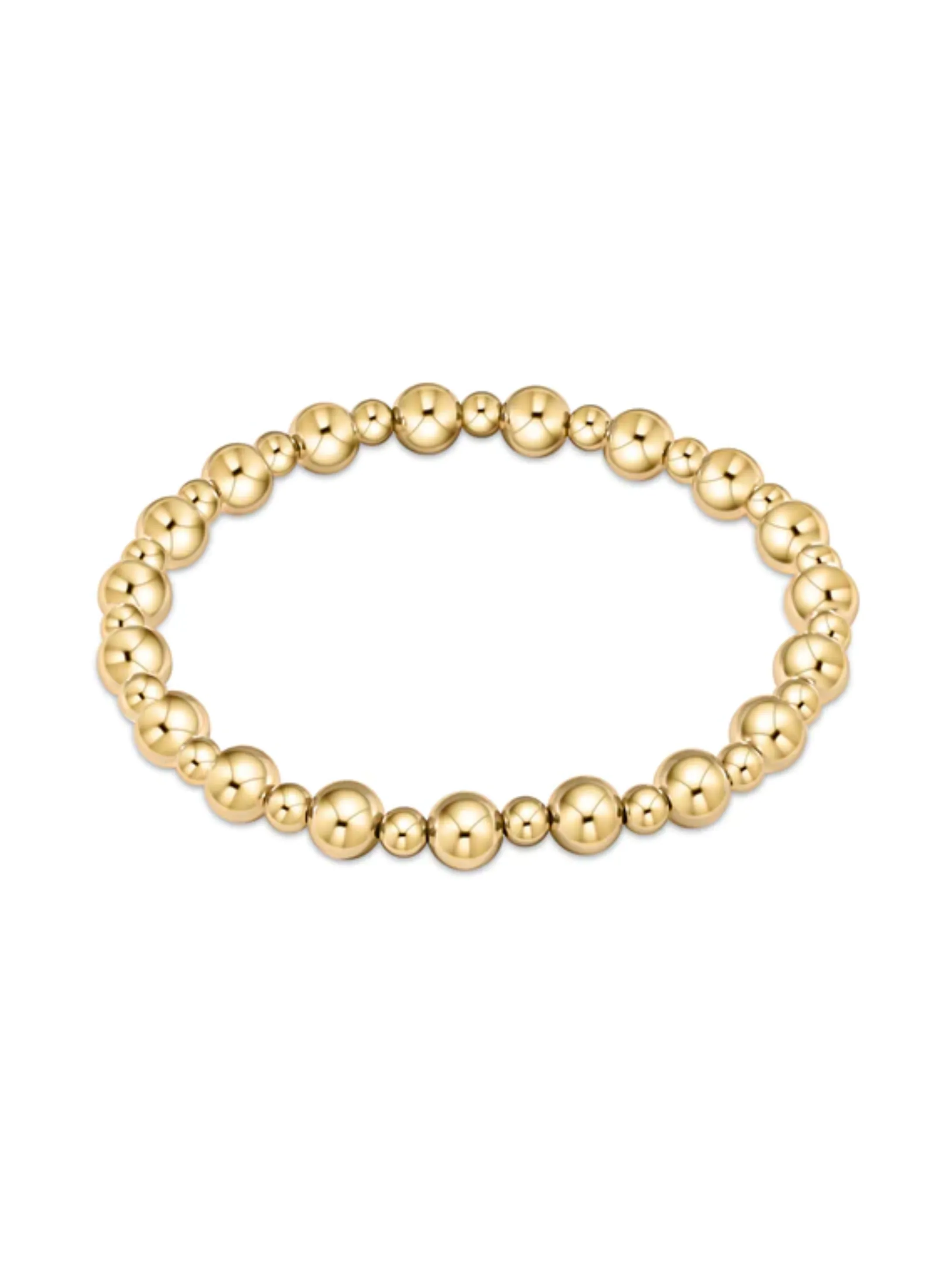 Classic Grateful 6MM Bead Bracelet Gold [BCLGRAPG6]