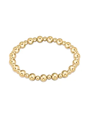 Classic Grateful 6MM Bead Bracelet Gold [BCLGRAPG6]