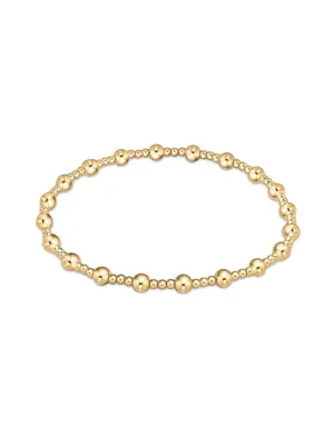Classic Sinserity 4MM Bead Bracelet Gold [BCLSINPG4]