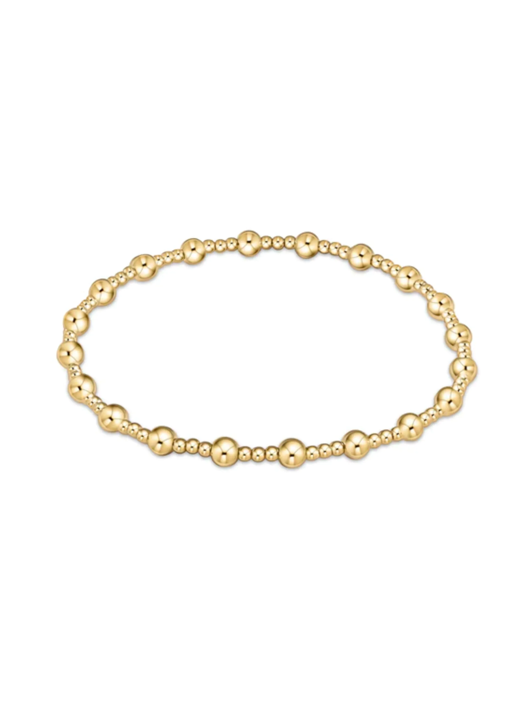Classic Sinserity 4MM Bead Bracelet Gold [BCLSINPG4]