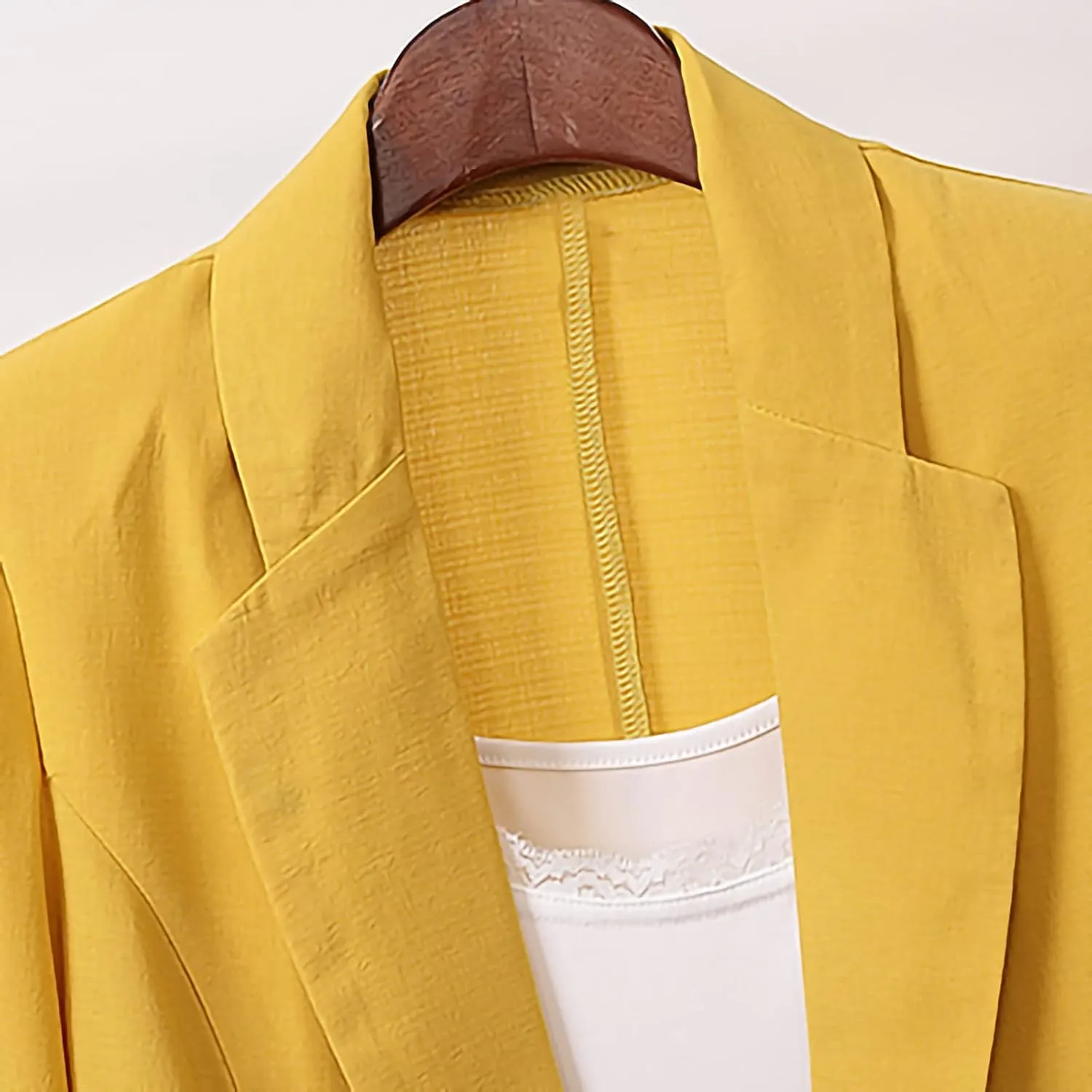 Cotton Linen Blazer for Womens Long Sleeve Stretchy Lightweight Casual Work Jacket Open Front 2024 Work Suit Jackets