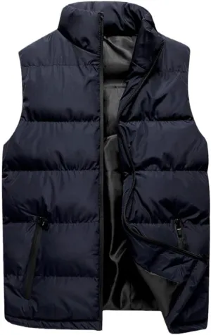 Cotton Vest Men Winter Jackets Thick Sleeveless Coats Male Warm Padded Waistcoat Gilet
