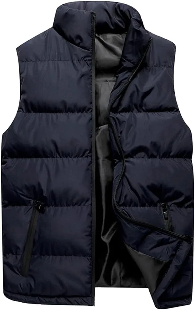 Cotton Vest Men Winter Jackets Thick Sleeveless Coats Male Warm Padded Waistcoat Gilet