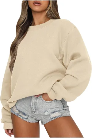 Crewneck Sweatshirts Women Long Sleeve Fleece Pullover Tops Y2K Hoodies Fall Sweater Cute Clothes For Teen Girls