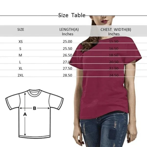 Custom Name Shirt Christmas Gift Women's All Over Print T-Shirt Design Your Own Shirts for Female