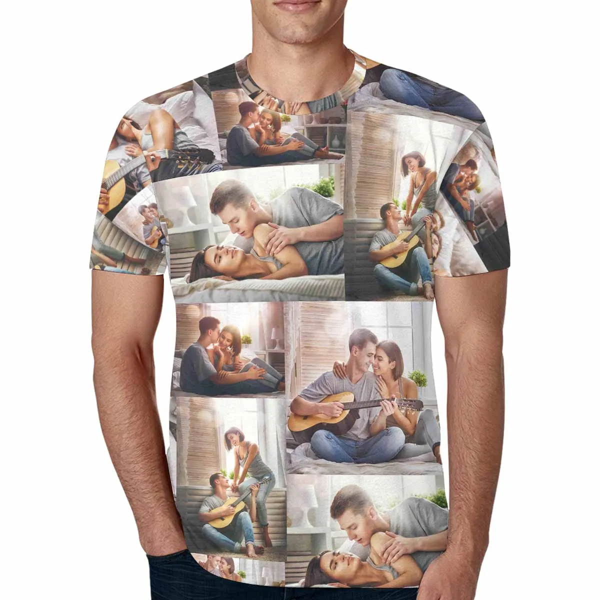 Custom Shirts with Photo Personalized The Memories All Over Print T-shirt for Men and Women