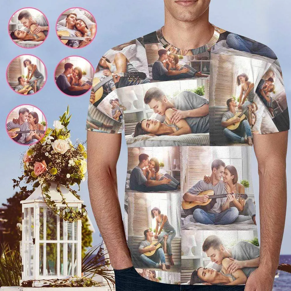 Custom Shirts with Photo Personalized The Memories All Over Print T-shirt for Men and Women