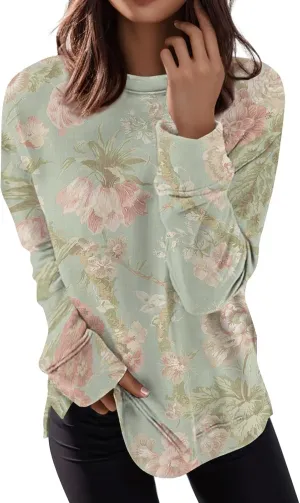 Cute Sweatshirts For Women Fall Pullover Sweater Tops Comfy Sweatshirts Printed Travel Outfits
