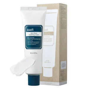 DearKlairs Rich Moist Soothing Cream 80ml, Repair Skin Barrier, Sensitive Skin, Hypoallergenic, Centella Asiatica, Ceremide, Moisturizer, Full Hydration, Non-sticky texture, Korean Moisturizer