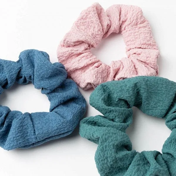 Denim Multi Scrunchies Set