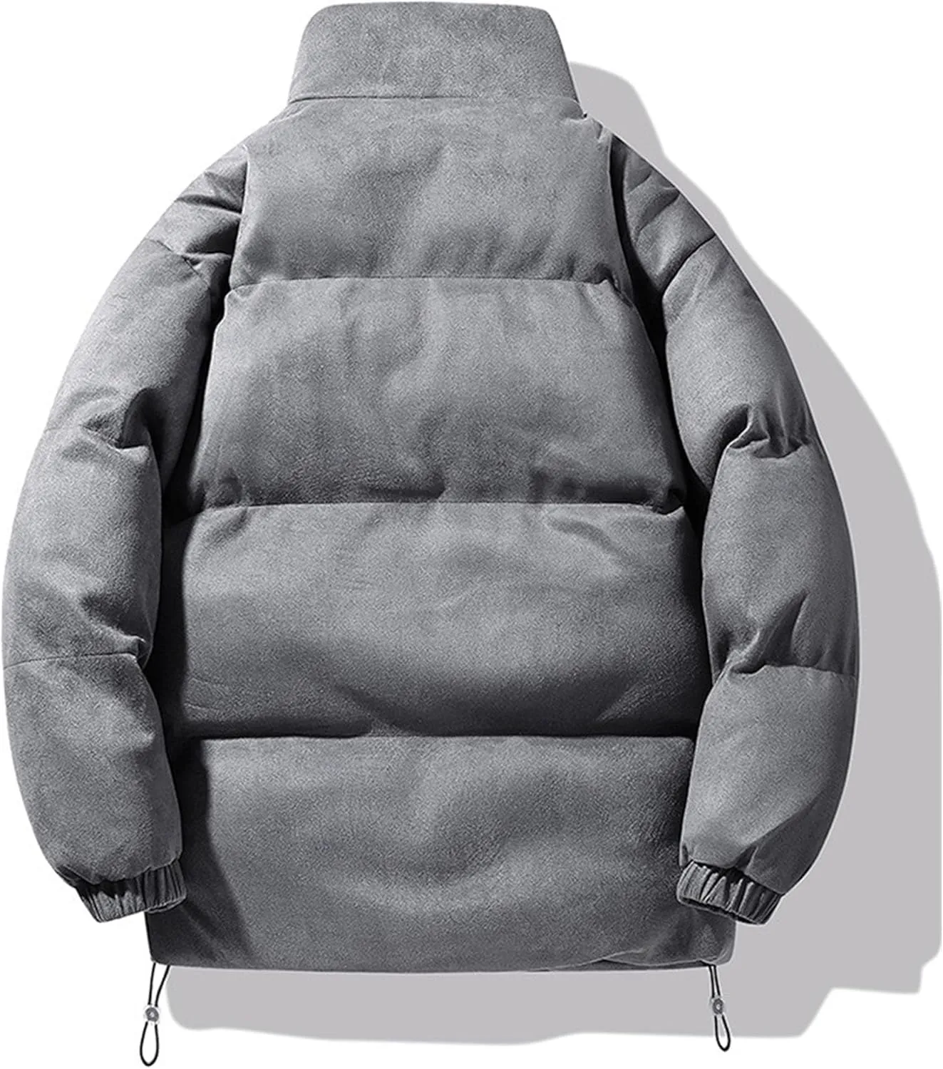 DGHM-JLMY Men's Suede-Like Cotton-Padded Jacket Winter Stand Collar Quilted Jacket Thickened Warm Windproof Bread Coat