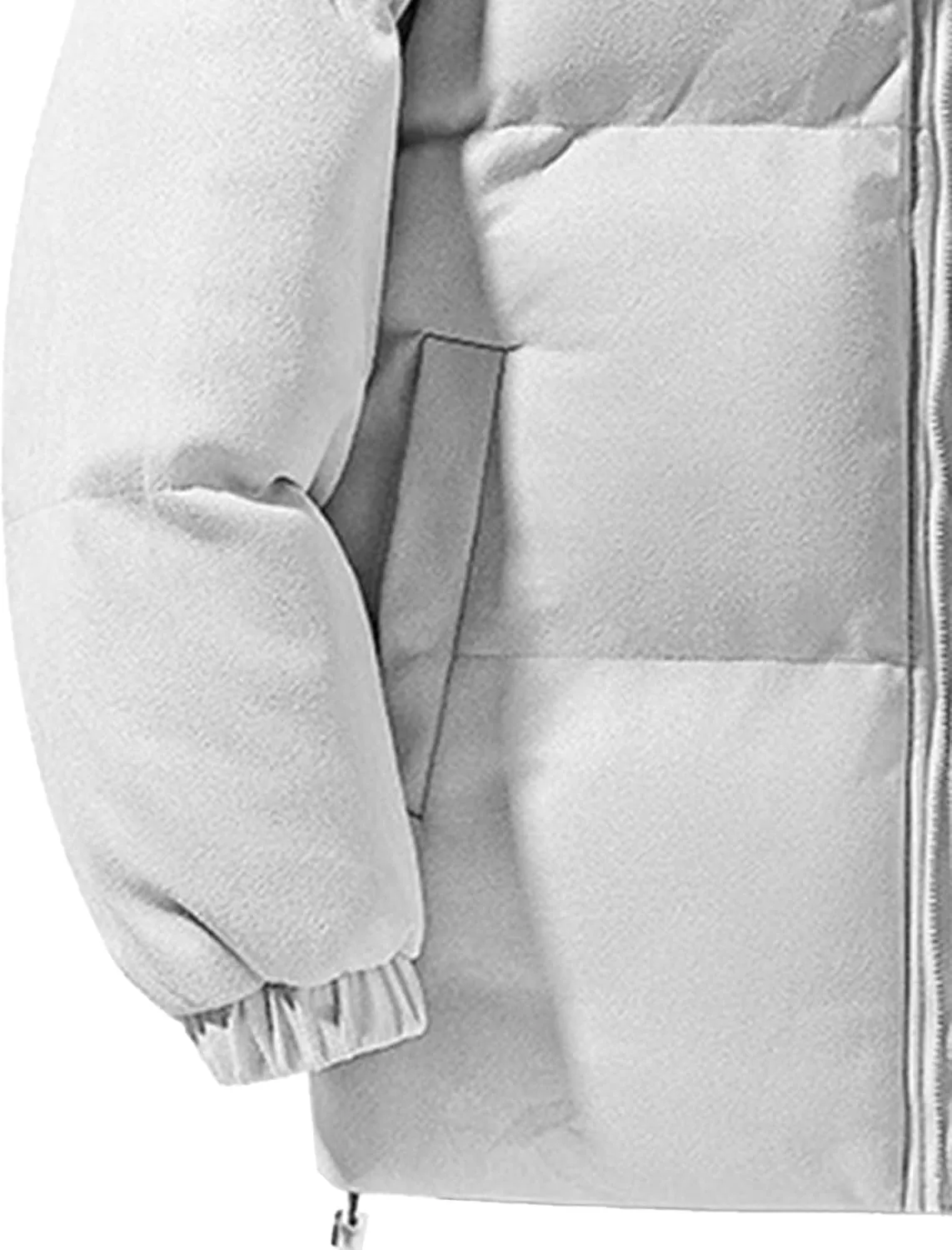 DGHM-JLMY Men's Suede-Like Cotton-Padded Jacket Winter Stand Collar Quilted Jacket Thickened Warm Windproof Bread Coat