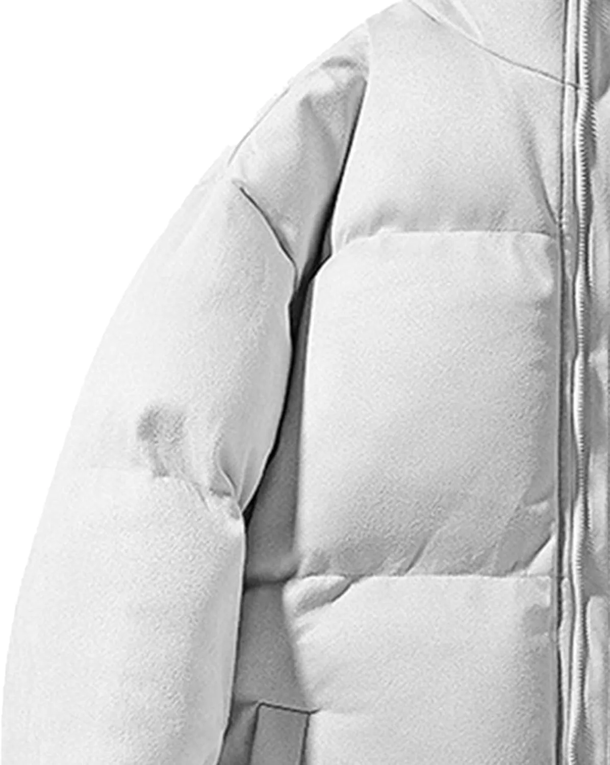 DGHM-JLMY Men's Suede-Like Cotton-Padded Jacket Winter Stand Collar Quilted Jacket Thickened Warm Windproof Bread Coat