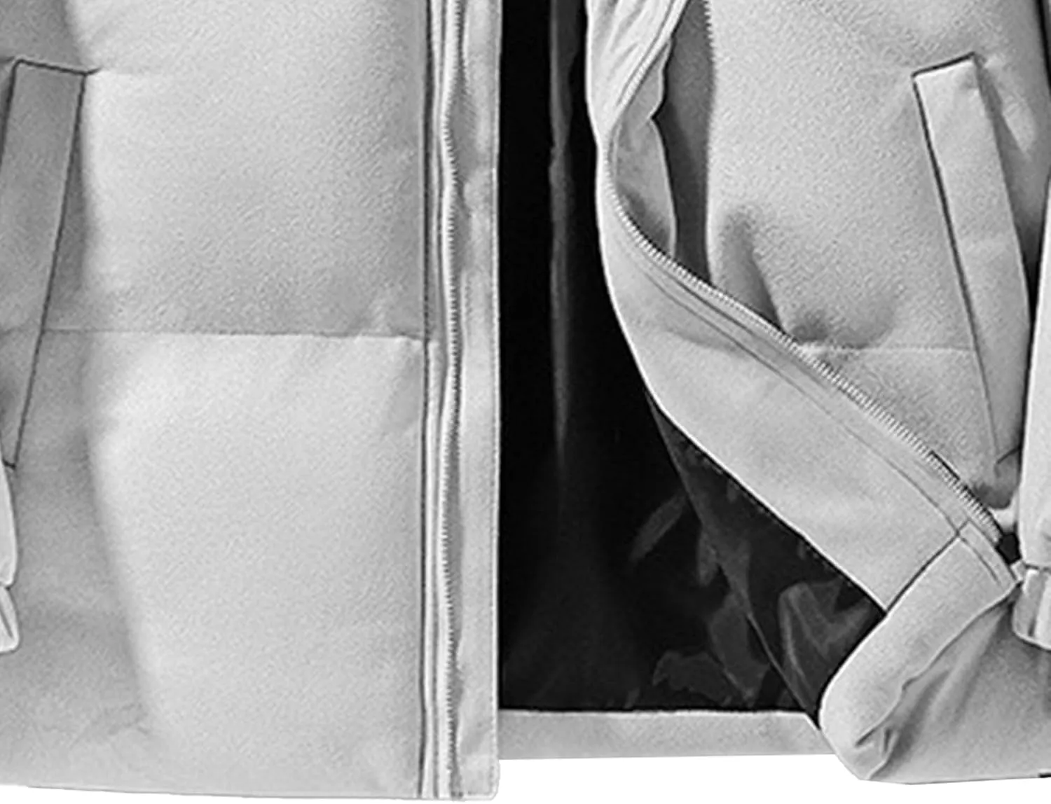 DGHM-JLMY Men's Suede-Like Cotton-Padded Jacket Winter Stand Collar Quilted Jacket Thickened Warm Windproof Bread Coat
