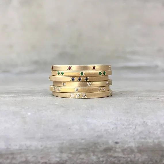 Diamond Bando Ring - Size 6.5 (Sapphire and Ruby also in stock)