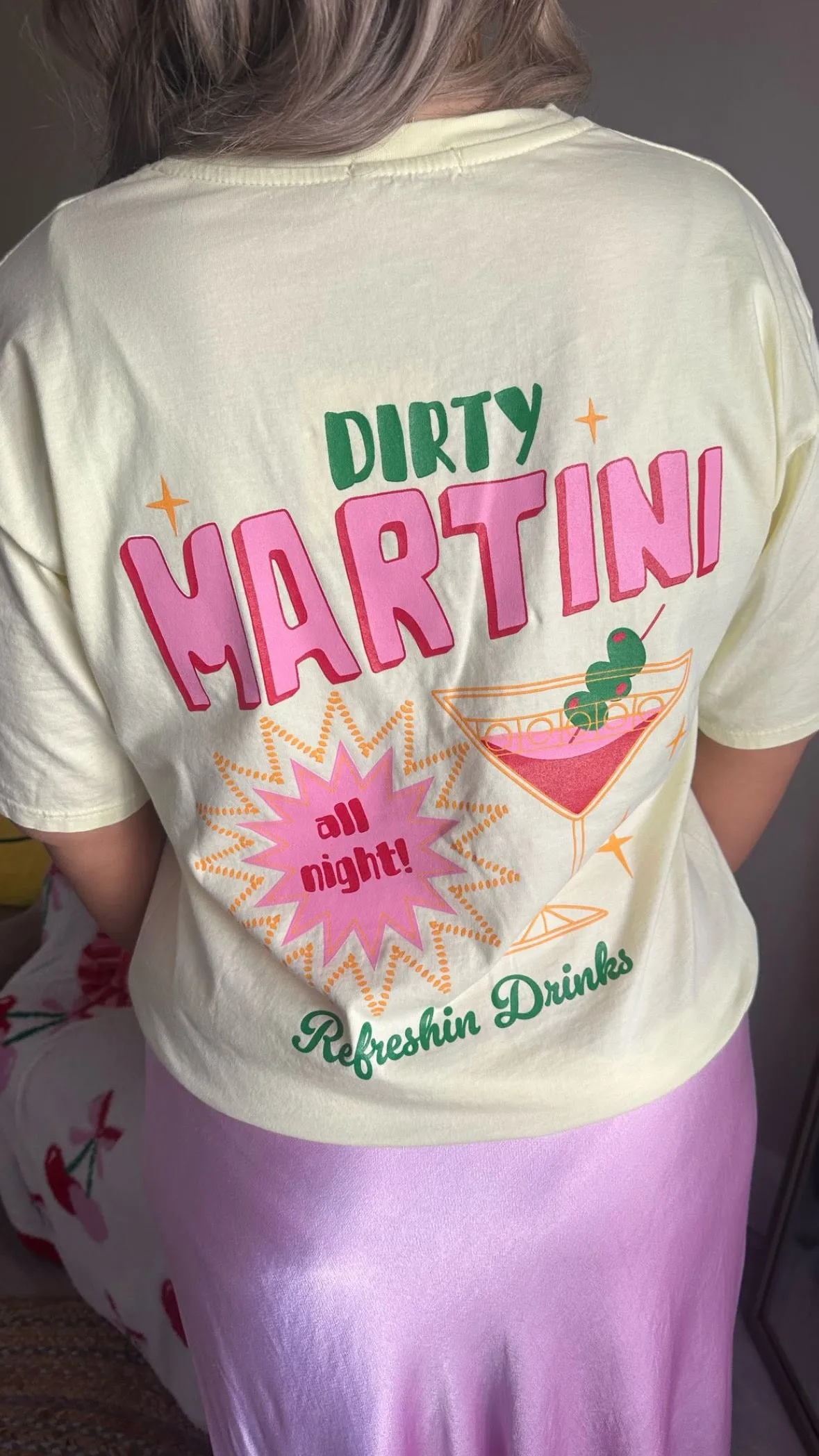 Dirty Martini T-Shirt - Yellow