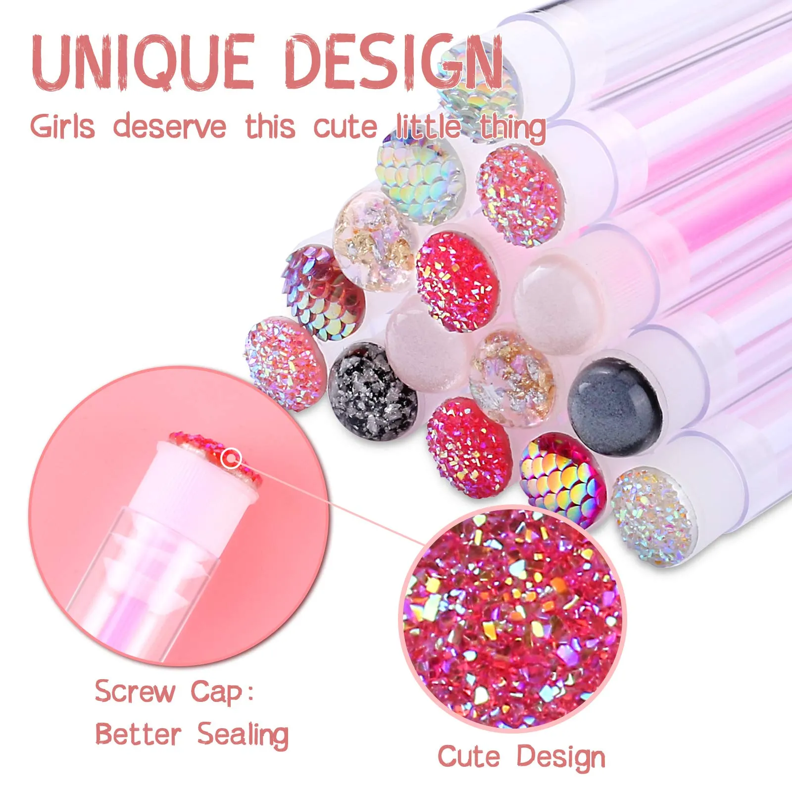 Dming 20 Pieces Eyelashes Brush Container Disposable Mascara Bruush Wand Case Lash Spoolies Tube Spoolie Holder Makeup Brush for Eyelash Extension Mix