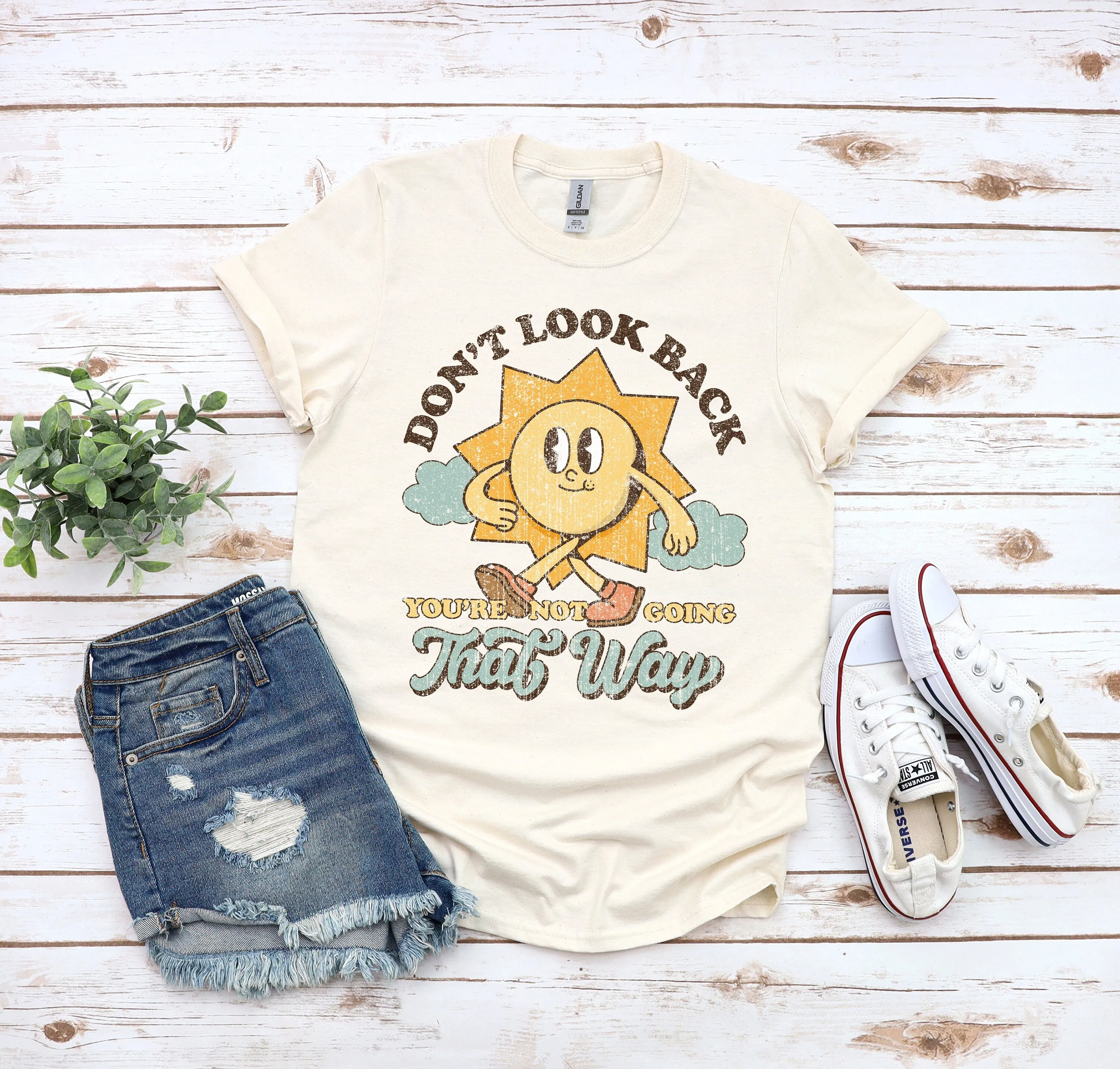 Don't Look Back T Shirt | Retro Tee