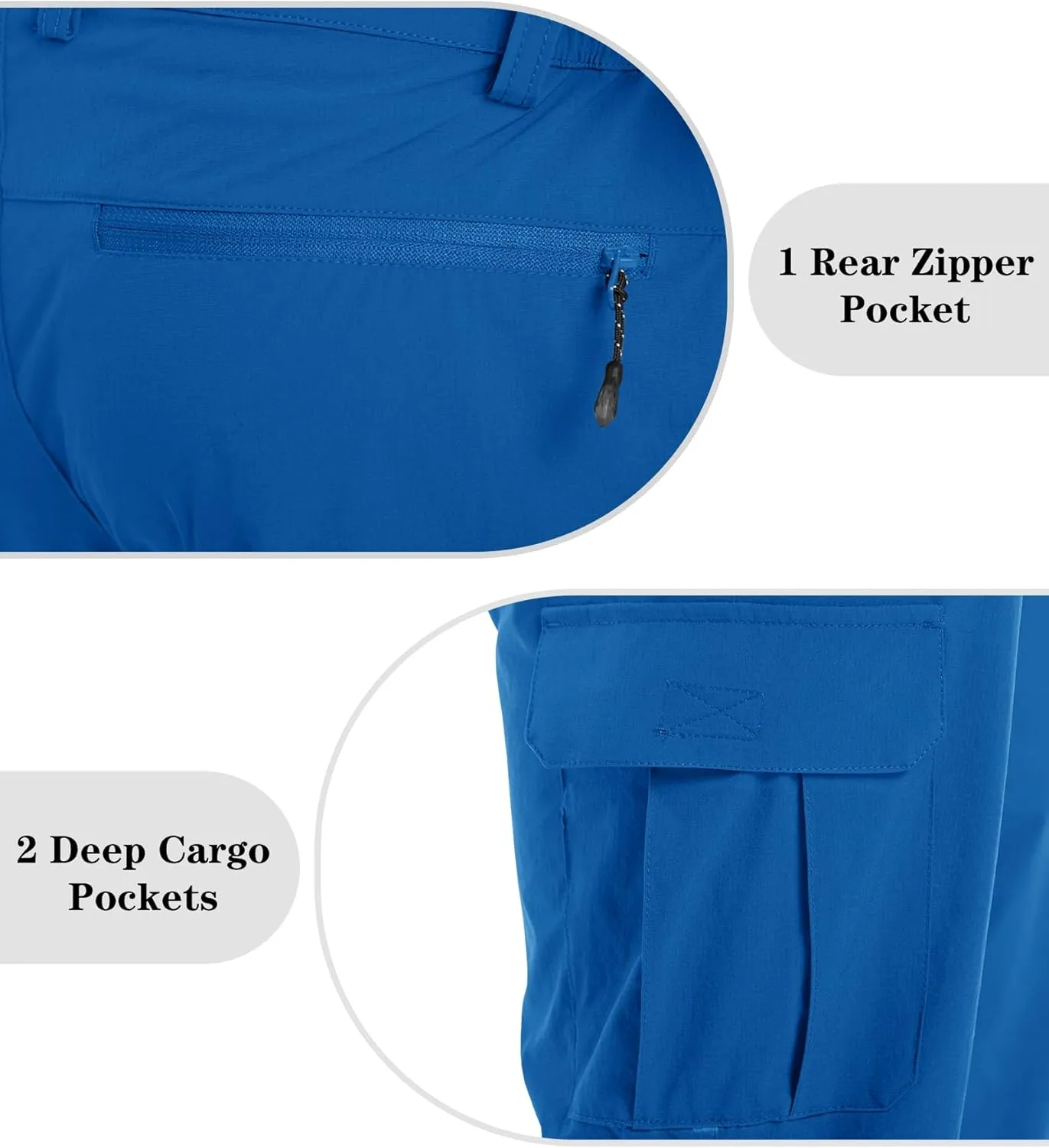 EKLENTSON Men's Workout Shorts Quick Dry Gym Hiking Shorts Zipper Pockets Lightweight Athletic 3/4 Capri Pants for Men