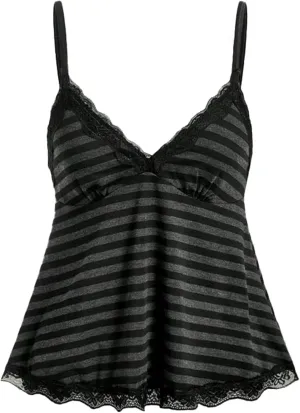 Emo Coquette Crop Tops Women Grunge 2000s Spaghetti Strap Top Streetwear Vintage Camisole Y2k Clothes