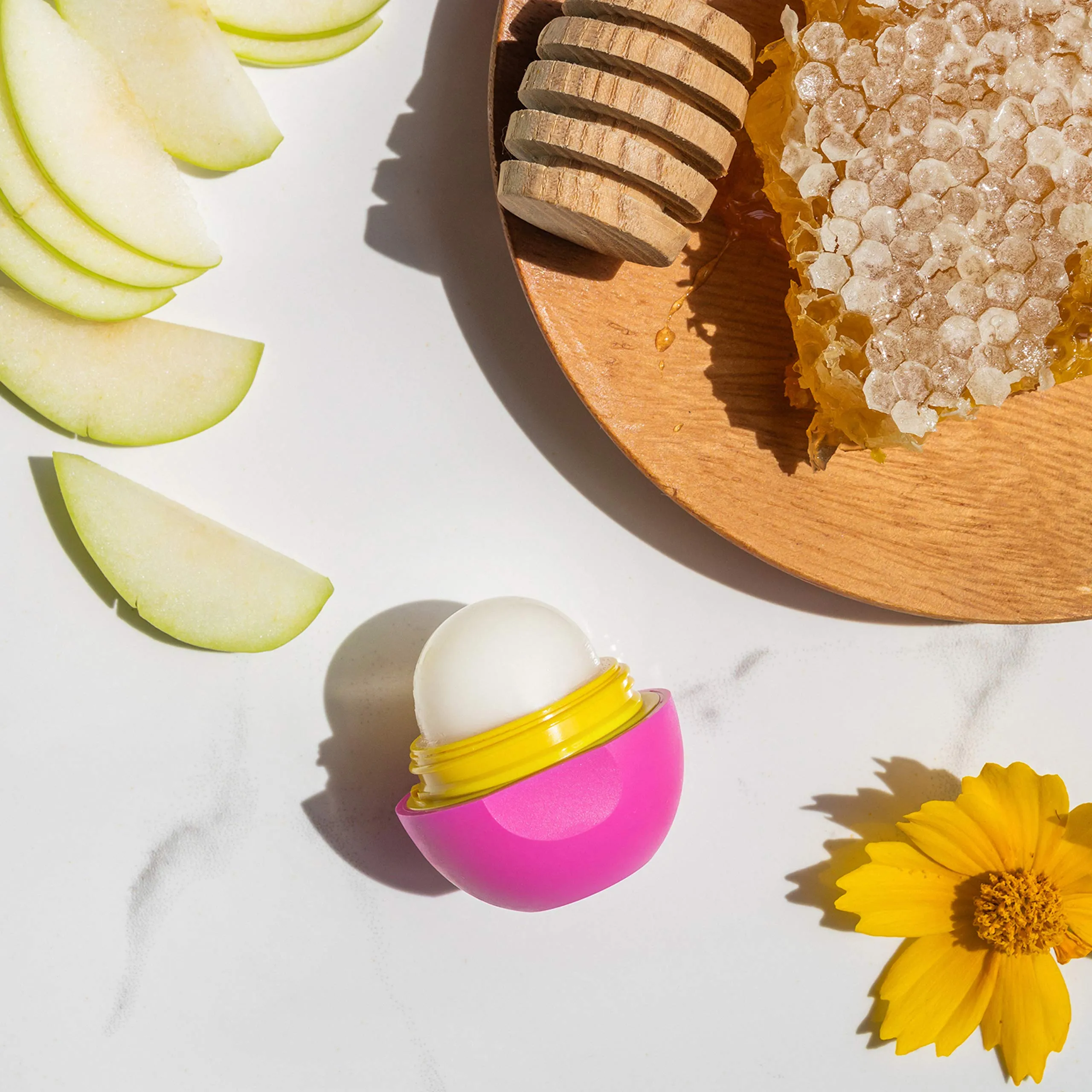 eos Natural Shea Lip Balm- Honey Apple, All-Day Moisture, Made for Sensitive Skin, Shea Lip Care Products, 0.25 oz