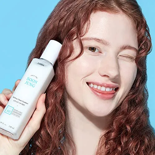 ETUDE SoonJung 10 Free Moist Emulsion 4.39 fl. Oz (130ml) 23AD | Hypoallergenic Non-Irritating Hydrating Emulsion for Skin Damage Care and Relaxation | Korean Skin Care