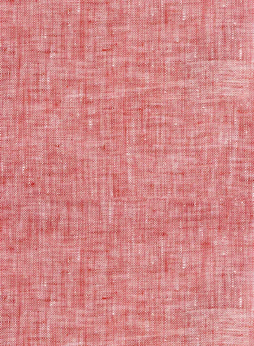 European Red Linen Shirt