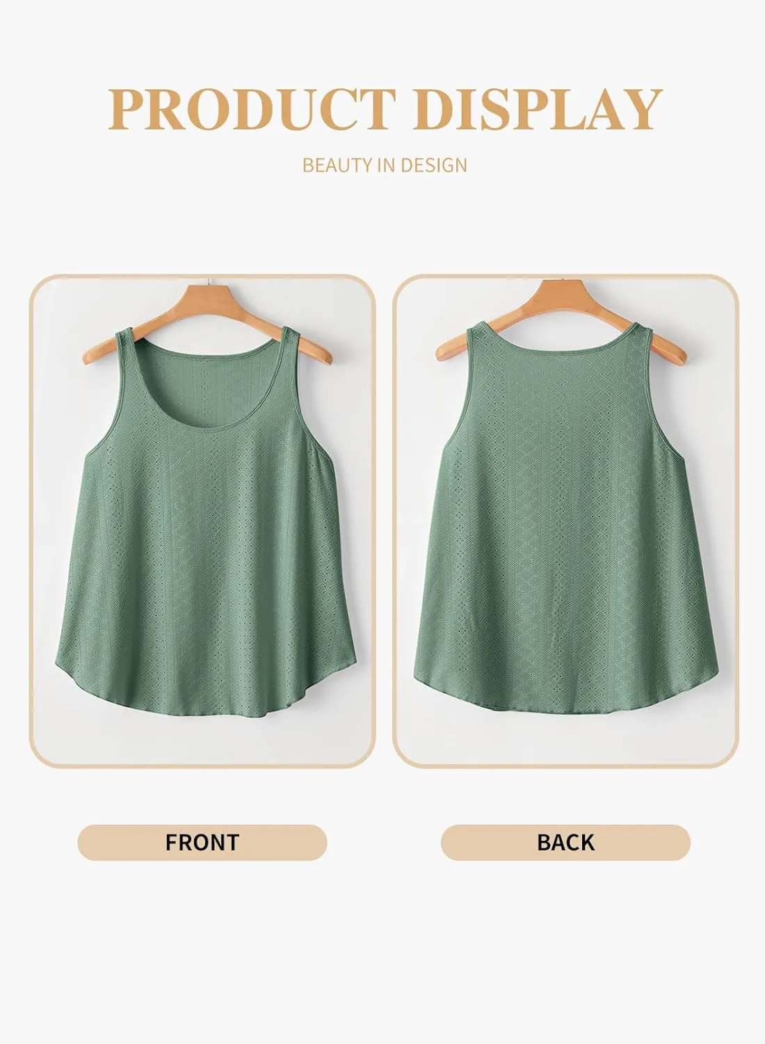 Eytino Womens Plus Size Tank Tops Summer Eyelet Embroidery Sleeveless T-Shirts Tops Scoop Neck Causal Loose Flowy Cami(1X-5X)