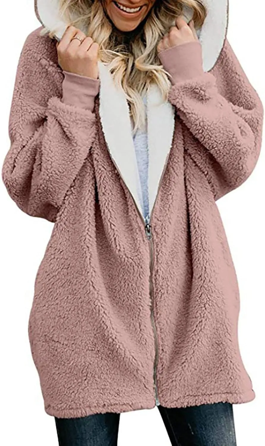 Febecool Leather Jacket Women Velvet Plus Size Hooded Jacket Rain Jackets Waterproof Waterproof Hooded Trench Coats
