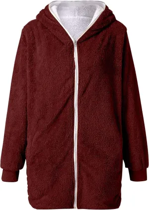 Febecool Leather Jacket Women Velvet Plus Size Hooded Jacket Rain Jackets Waterproof Waterproof Hooded Trench Coats