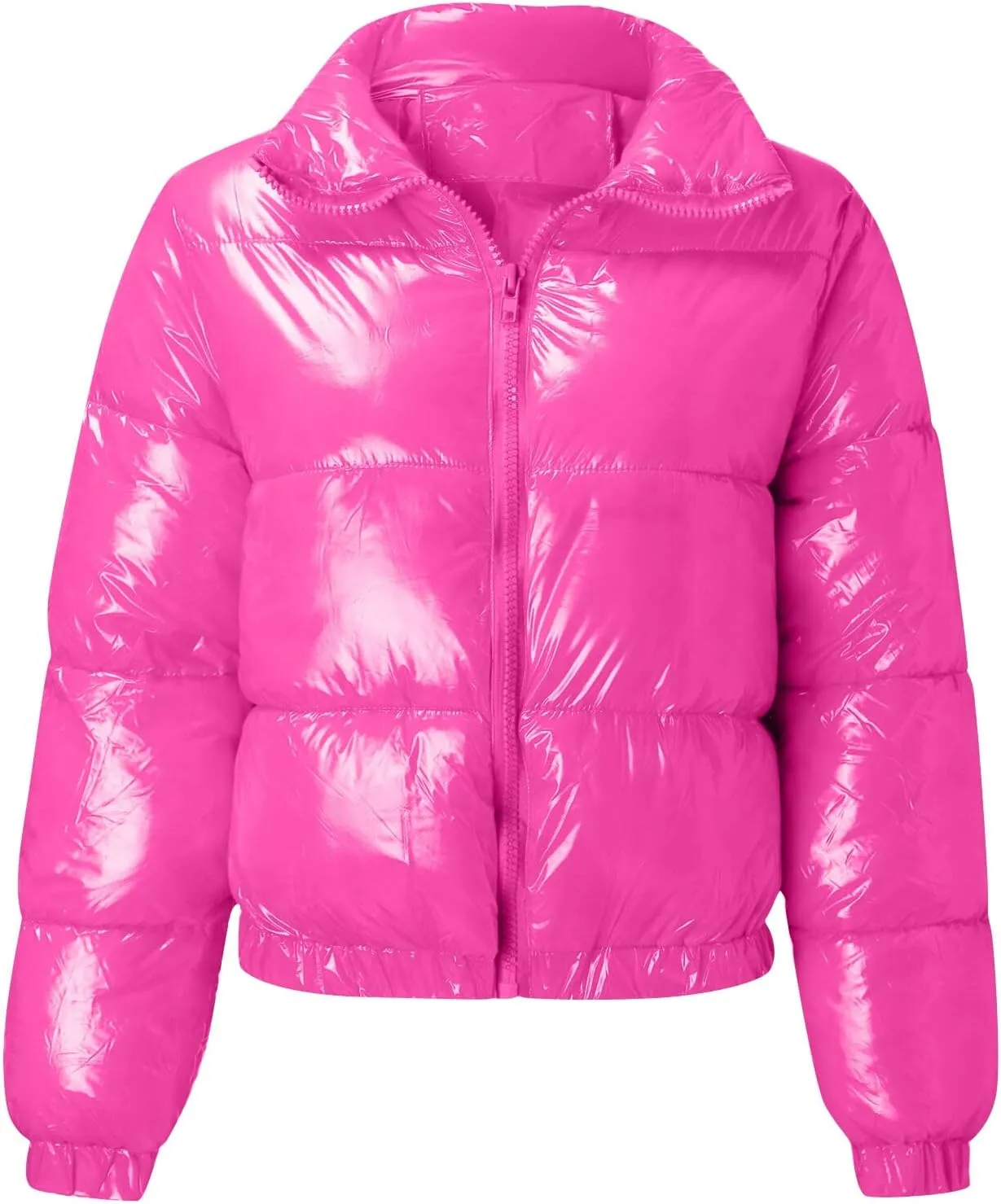 Febecool Winter Coats For Women Plus Size Button Cardigan Casual Jacket Heated Jackets Cotton-padded Coats Button Slim Jacket