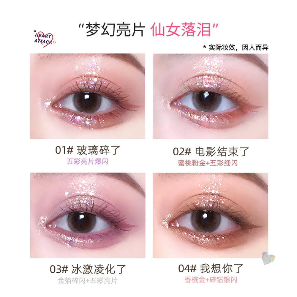 Florite Heart Attack Liquid Eyeshadow 01 - Shattered Glass