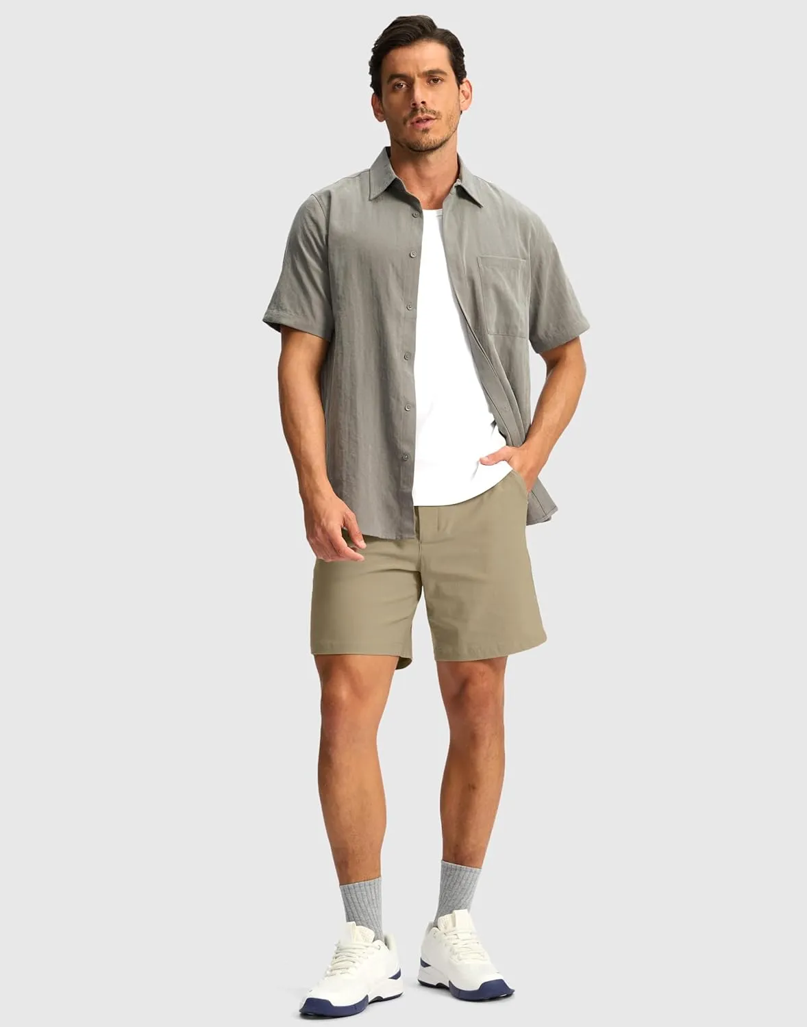 G Gradual Men's Golf Dress Shorts 7"/ 9" Stretch Casual Work Flat Front Shorts for Men with 3 Pockets Quick Dry