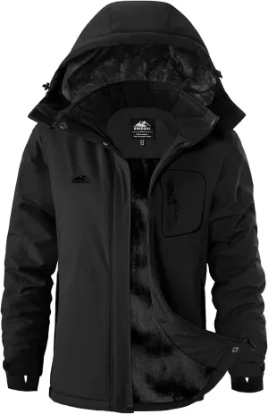 G Gradual Women's Ski Jackets Waterproof Insulated Fleece Lined Heavyweight Winter Jacket Hood Mountain Snowboarding Coat