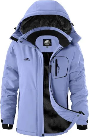 G Gradual Women's Ski Jackets Waterproof Insulated Fleece Lined Heavyweight Winter Jacket Hood Mountain Snowboarding Coat