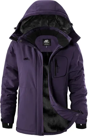 G Gradual Women's Ski Jackets Waterproof Insulated Fleece Lined Heavyweight Winter Jacket Hood Mountain Snowboarding Coat