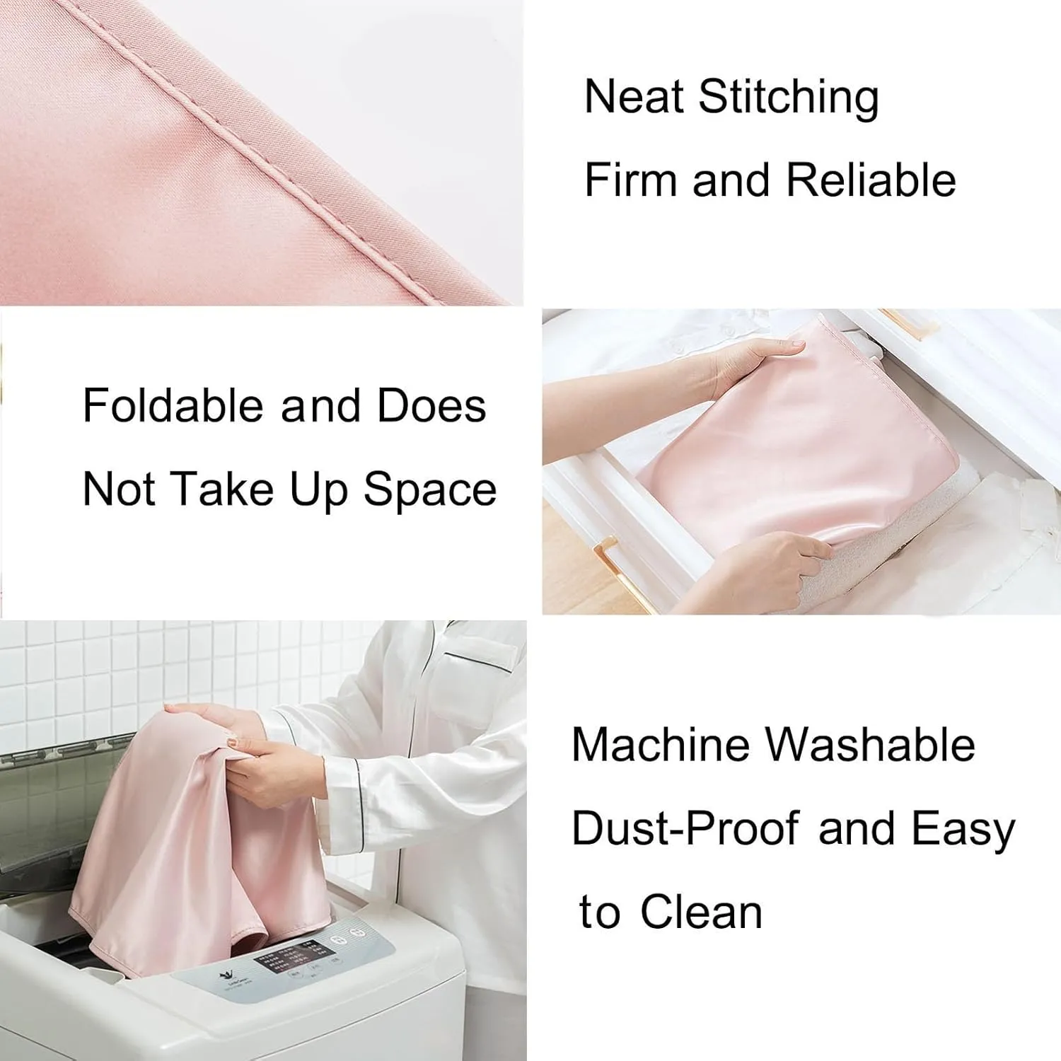 Garment Bags for Hanging Clothes, Hanging Clothes Bag Dust-Proof Suitable for Coats, Jackets, Shirts, Down Jackets(Pink,90x58x9cm/35x23x4in)