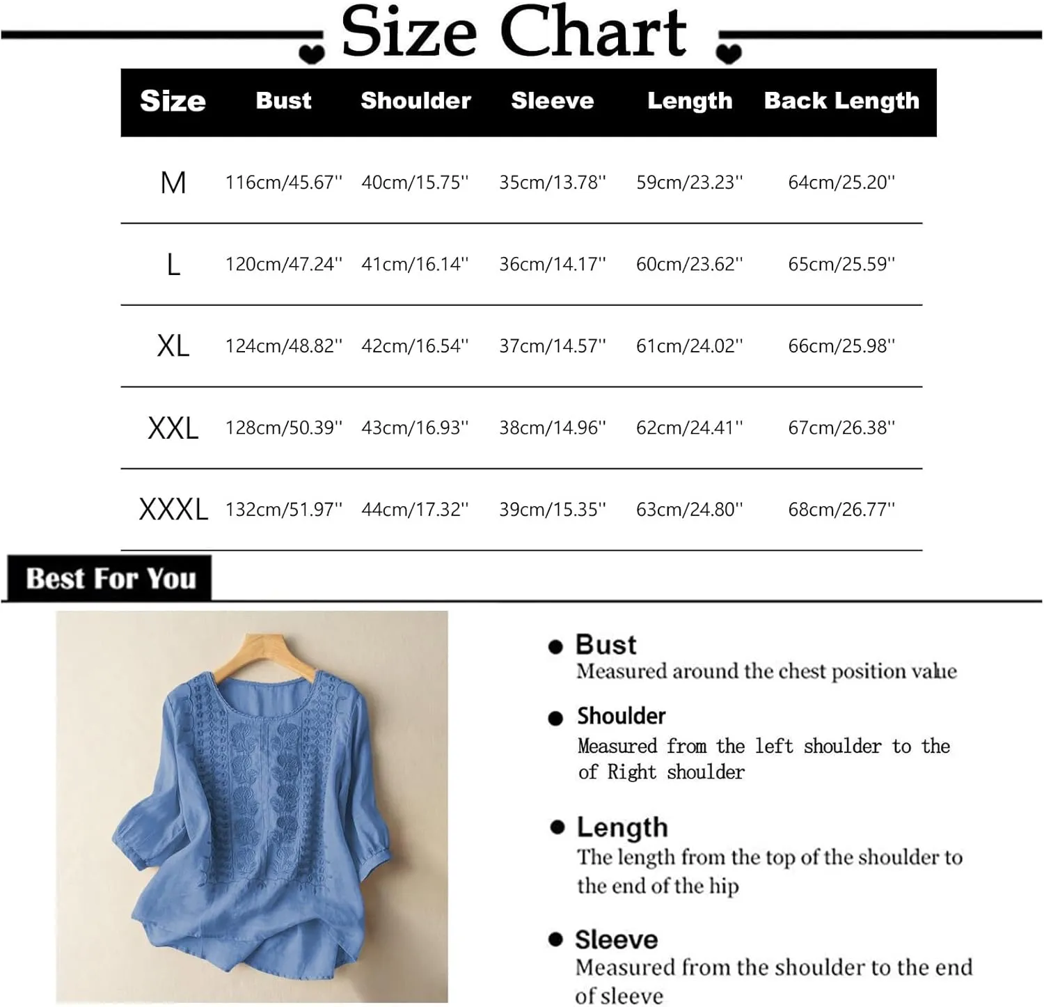 Gause Tops for Women 3/4 Sleeve Boho Blouse Spring Summer Retro Floral Crew Neck Bohemian Muslin Cotton Shirts