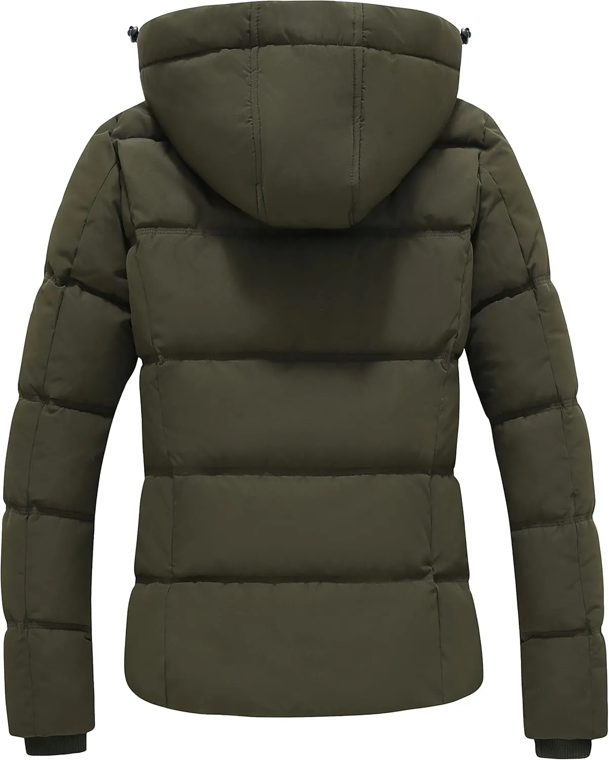GGleaf Women's Winter Coats Quilted Puffer Jacket Warm Snow Coat with Removable Hood