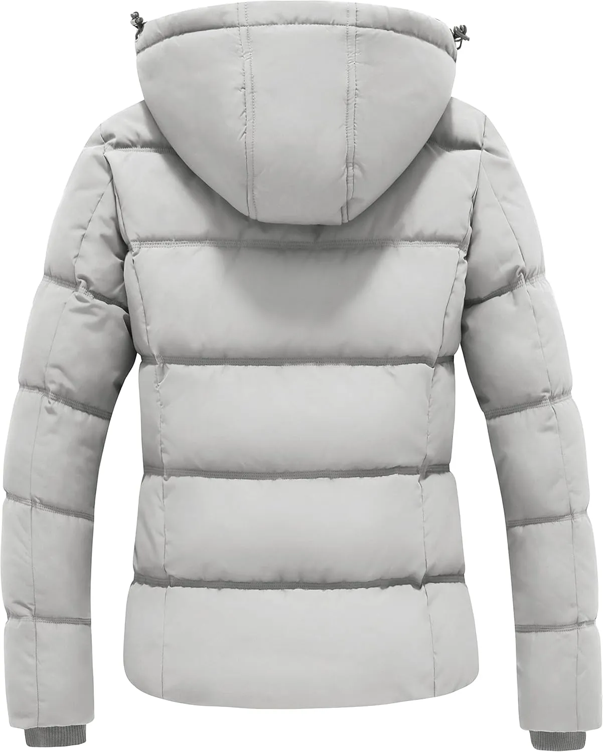 GGleaf Women's Winter Coats Quilted Puffer Jacket Warm Snow Coat with Removable Hood