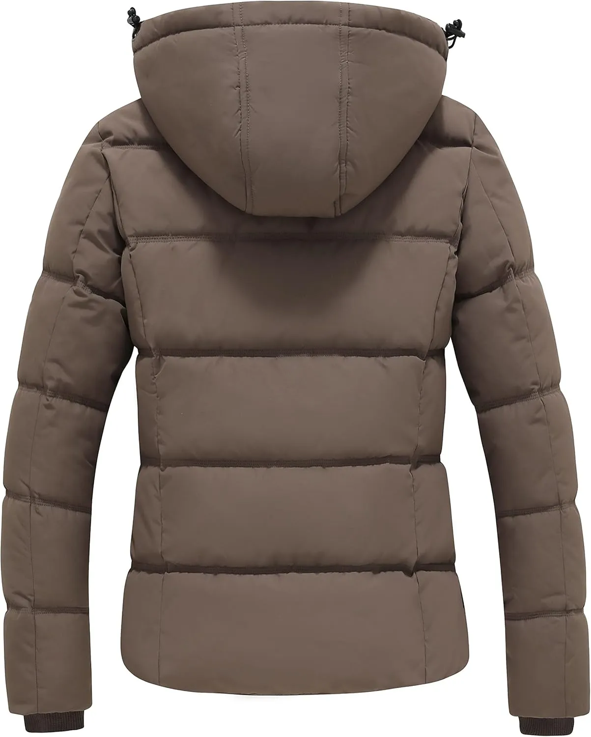 GGleaf Women's Winter Coats Quilted Puffer Jacket Warm Snow Coat with Removable Hood