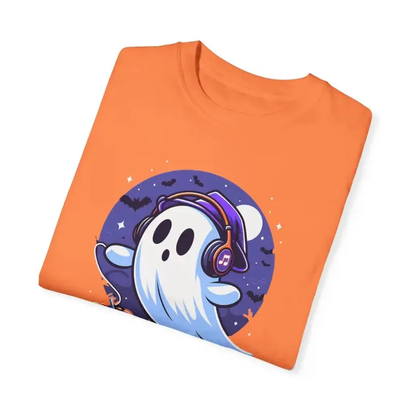 Ghost with Headphones Comfort Colors Tee